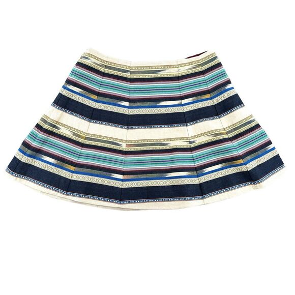 New Anthropologie Chloe Oliver Skirt 12 Hayley‎ Skater Striped Aztec Serape NWT - Picture 10 of 11